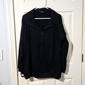 Black 1/2 Zip Collared Sweatshirt